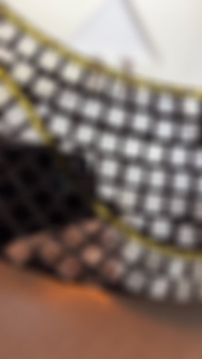 Round Gold Accented Mirror Mosaic Wall Hanging – Handmade Decorative Mirror