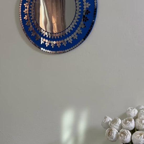 midnight bloom round mirror mosaic product reveal
