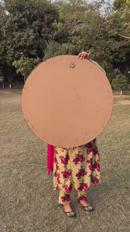 Rose Radiance | Handcrafted Round Mirror Mosaic Wall Hanging