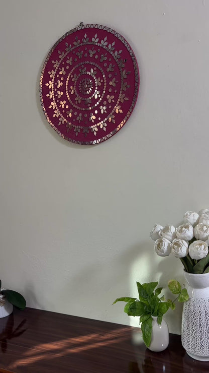 rose radiance round mirror mosaic product reveal